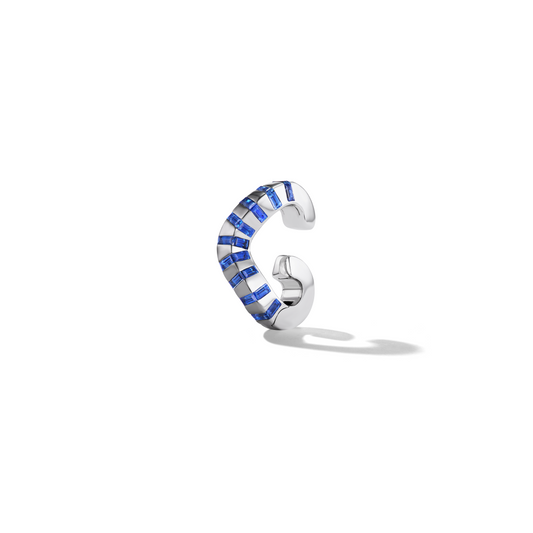 The Nemes Ear Cuff -  Blue Sapphire 2